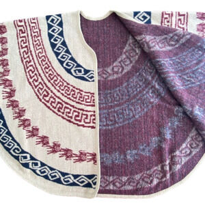 𝅺SOFT cape shawl poncho with elephant design